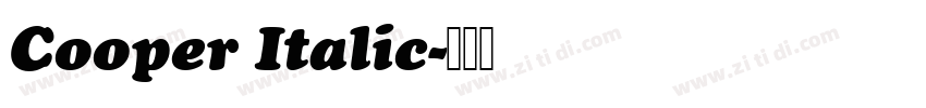 Cooper Italic字体转换 Cooper Italic字体转换